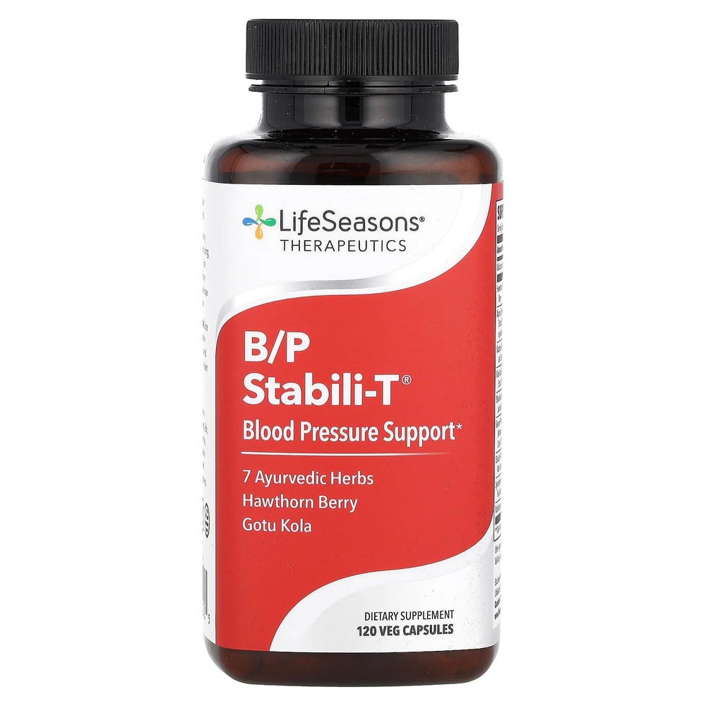 2 X LifeSeasons, B/P Stabili-T�, Blood Pressure Support, 120 Veg Capsules