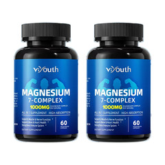 “1-3 Pack, 7 Complex 60 Magnesium Supports Sleep & Bone Health, Viyouth Capsules