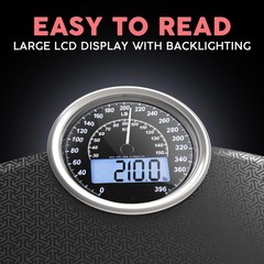 Adamson 2-in-1 Analog Digital Body Scale – 400 lb Tempered Glass Large Display