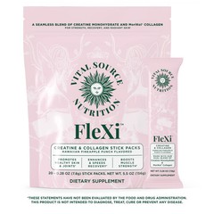 Flex Creatine Collagen Supplement Stick Packs 20 Servings Fitness Support