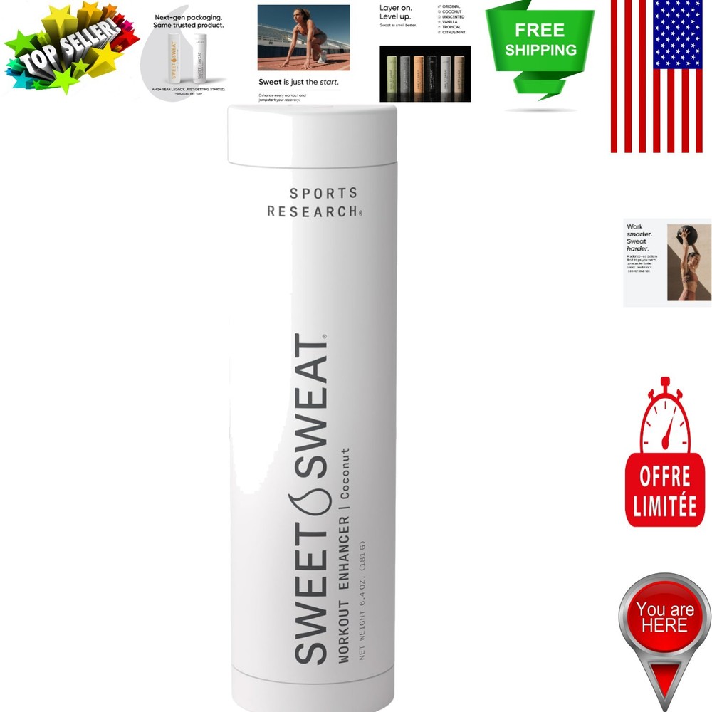 Coconut Scented Sweet Sweat Workout Enhancer Gel – 6.4oz for Maximum Sweat
