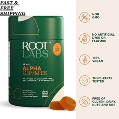 3PCS- Root Labs 10-1 Alpha Gummies | 4K mg Pure Shilajit & KSM-66 | 60 Gummies