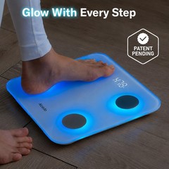 Smart Body Fat Scale Digital BMI Muscle Mass ColorChanging Bluetooth 400 lb