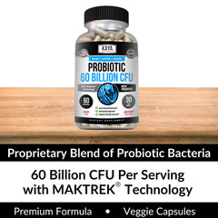 (2 Pack) Probiotic 60 Billion with Prebiotics Immune Function Healthy Digestion