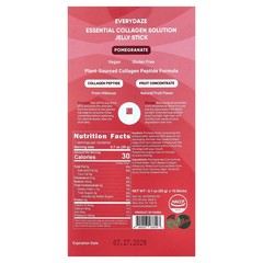 Essential Collagen Solution Jelly Stick, Pomegranate, 3,000 mg, 10 Sticks, 0.7