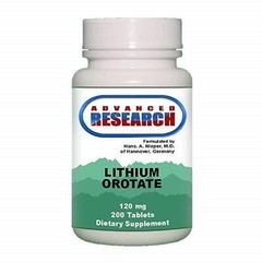Dr Hans Nieper Lithium Orotate Tablets 120 mg 200 Count Dietary Supplement