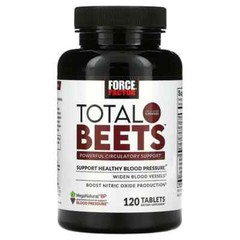 Force Factor Total Beets, Powerful Circulation Support, 120 Tablets ( 2 Bottles)