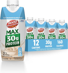 BOOST Glucose Control Max 30G Protein Nutritional Drink, Very Vanilla, 11oz 12ct