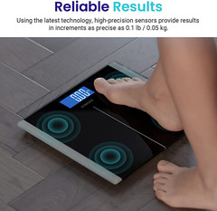Digital Body Weight Bathroom Scale with Step-On Technology 400 Lb With Batteries