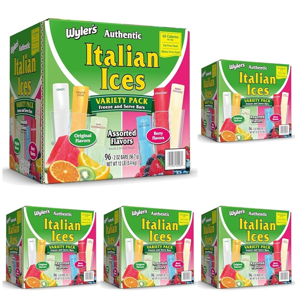 Fruit Juice Italian Ice Freezer Bars – 2oz, 96 Count for -Round Enjoyment