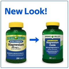 Spring Valley Extra Strength Magnesium Dietary Supplement 400 Mg 250 Count