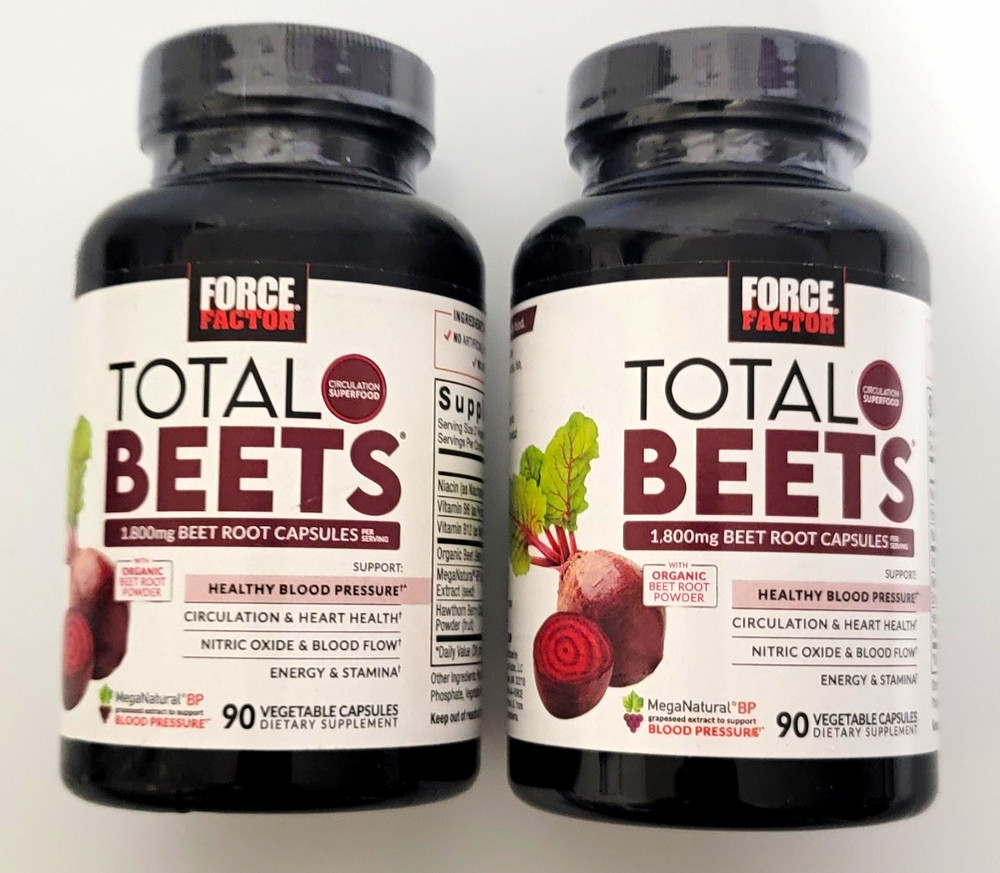 Force Factor Total Beets 1800mg Beet Root Capsules Heart Health 90 Ct (2)