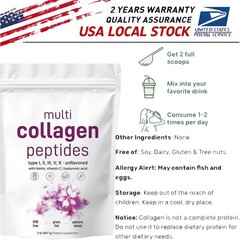 PCS 1-3 Multi Collagen Peptides Powder 2 lb- Hydrolyzed Protein Peptides