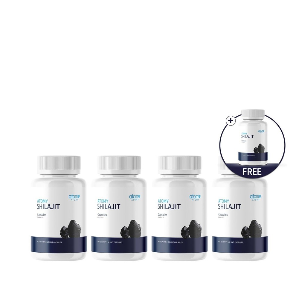 Pure Atomy Brand 60 Capsules Combo Pack (4 Bottle + 1 FREE) Boost Stamina