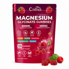 Magnesium Glycinate Gummies 600mg + L-Threonate 400mg Sugar Free 120 Count