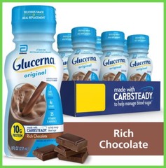 Glucerna Nutritional Shake, Creamy Strawberry, Rich Chocolate, Vanilla 8 oz