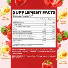 softbear Potassium Gummies for Adults, High 60 Count (Pack of 2), Red