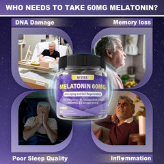Antioxidant & Brain Support Melatonin 60mg 30mg for 50+ Adults | High Dose Melat
