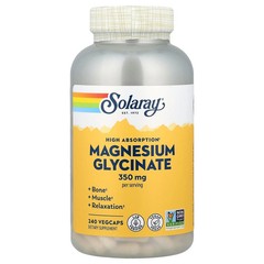 2 X Solaray, High Absorption Magnesium Glycinate, 240 VegCaps