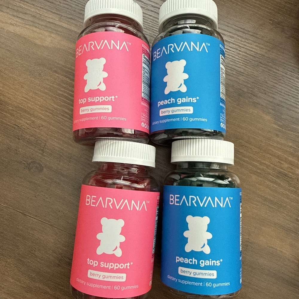BEARVANA Gummies Top Support & Peach Gains 4pack Exp 7/2027