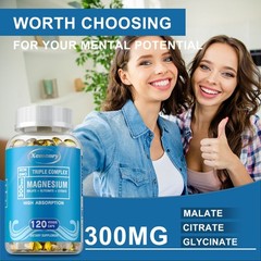 Triple Magnesium Complex -Magnesium Malate,Glycinate,Citrate,Sleep,Stress Relief