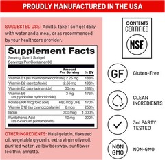 Vitamin B Complex for Women and Men – with Folic Acid Biotin B1 B2 B3 B6 B12 …