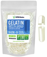Size 0 Pearl White Empty Gelatin Capsules Gelcaps Kosher Pills Caps