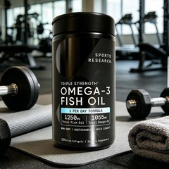 Sports Research three Strength Omega-3 Fish Oil, 150 Fish Softgels
