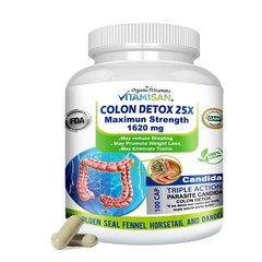 Natural Colon Detox Cleanse Rapid Weight Loss Toxin Bloating Supplement 100 caps