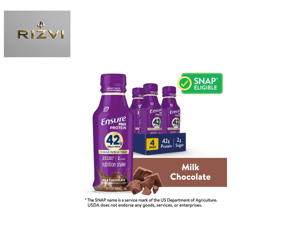 Ensure Max Protein Shake, 42g High Protein, Milk Chocolate, 14 fl oz, 4 Pack