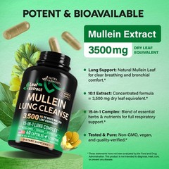 Mullein Lung Detox Mullein Leaf Extract Marshmallow Root | Echinacea | Oreg…