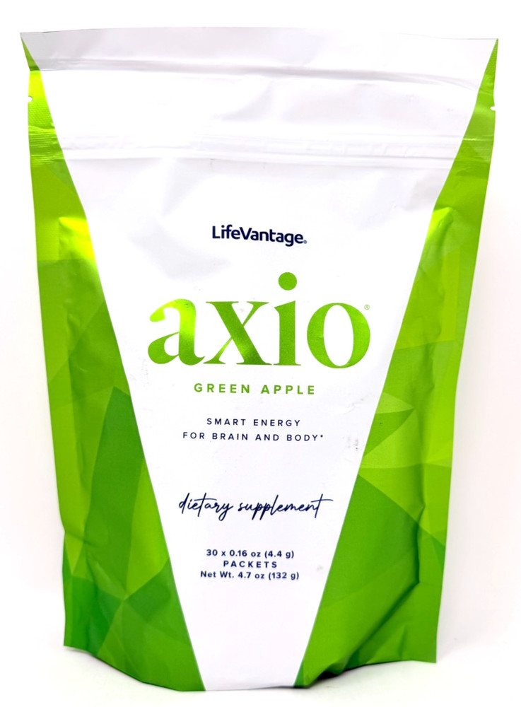 AXIO Smart Energy for Brain & Body: Green Apple – 30 Packets – EXP 12/2027