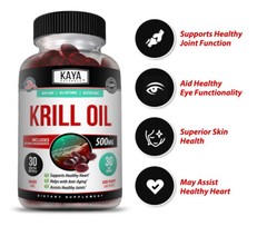 (2 Pack) Krill Oil, EPA, DHA, with Astaxanthin, Joint Function