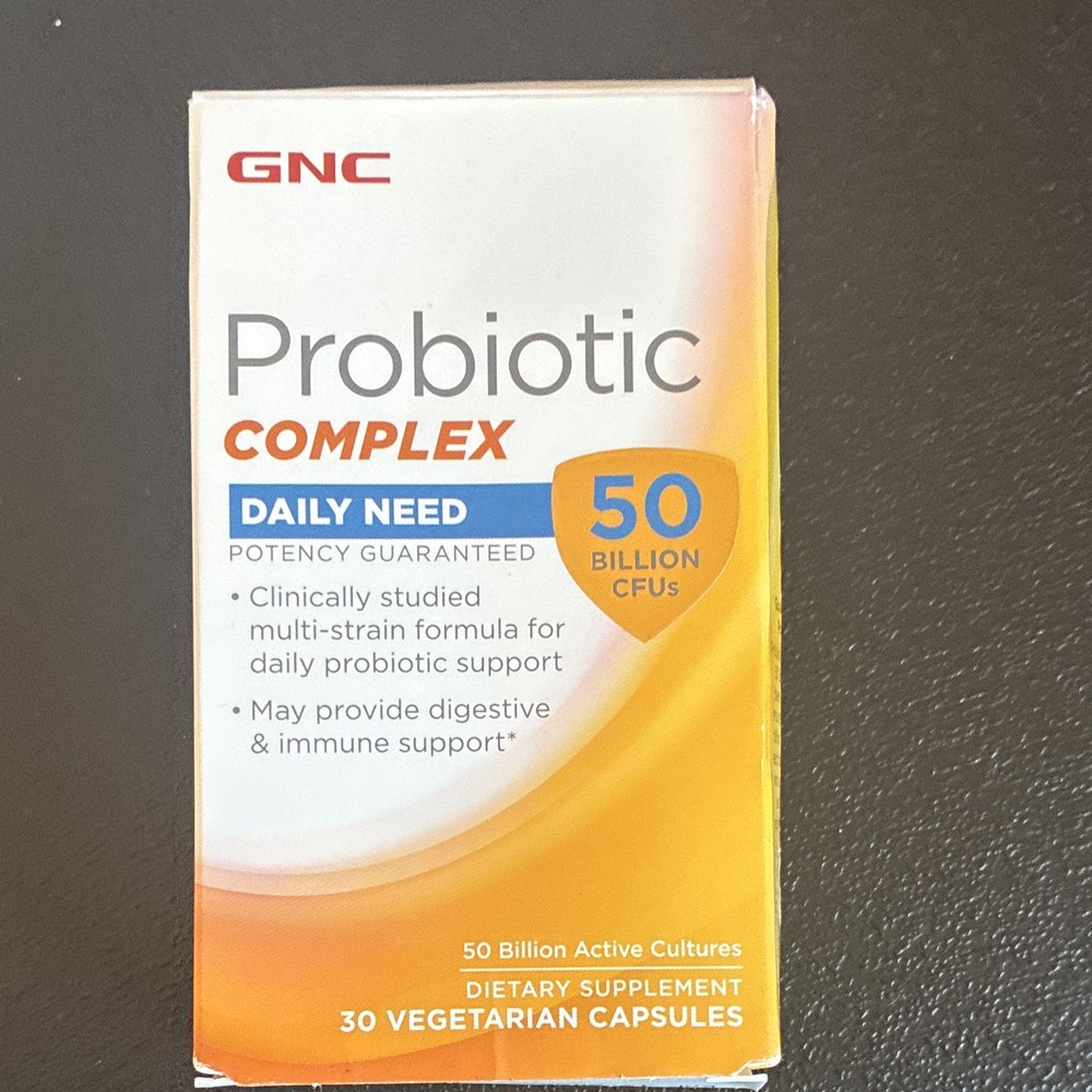 GNC Probiotic Complex 50 Billion CFUs Digestive & Immune Support 30Veg Cps 12/26