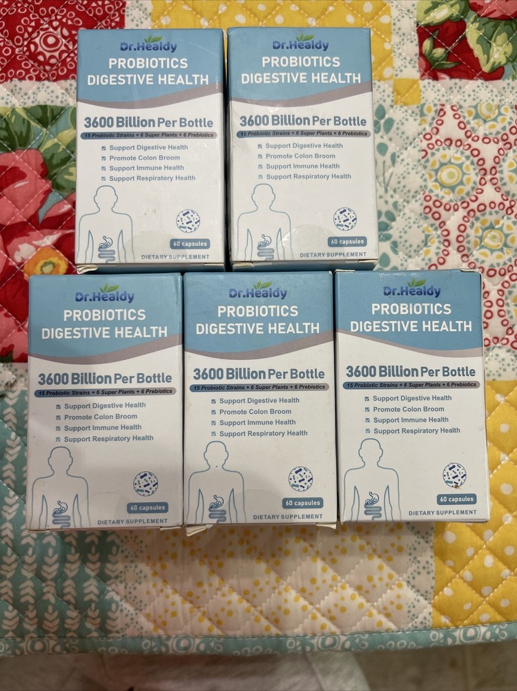Dr. Healdy Probiotic Supl 3600 Billion per bottle Digestive Health 60 Capsules