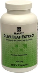 Seagate Products Olive Leaf Extract 450 mg 250 Capsules 250 Count (Pack of 1)