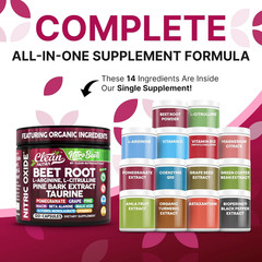 Clean Nutra Beet Root L Arginine Citrulline Nitric Oxide 120 Vegan Caps