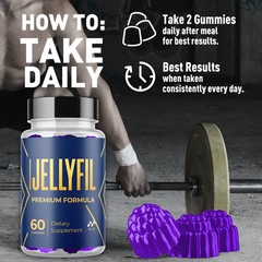 (2 Pack) Jellyfil Male Gummys Advanced Male Health Vitamin Support 120 Gummies