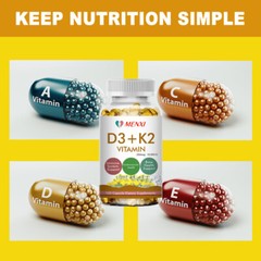 MENXI Vitamin K2 D3 Vitamin Supplement,Boost Immunity & Heart Health,Bone Health