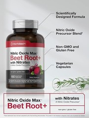 Nitric Oxide Beet Root Capsules | Including Nitrates | 180 Count | by Horbaach