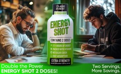 (48 Pack) Grade A Quality Energy Shots, B12 Berry, Energy Lasts Up to 7+ Hours