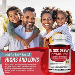 Lipoic SUGAR BLEND SUPPORT Alpha BLOOD Acid & Cinnamon 20 Herbs Complex 60caps