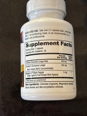 Barton Nutrition Turmeric BP+ Dietary Supplement 30 Capsules Exp 05/25 SEALED