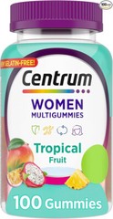 NEW Centrum Women’s Multivitamin Gummies Tropical Fruit NATURAL Flavors 100ct