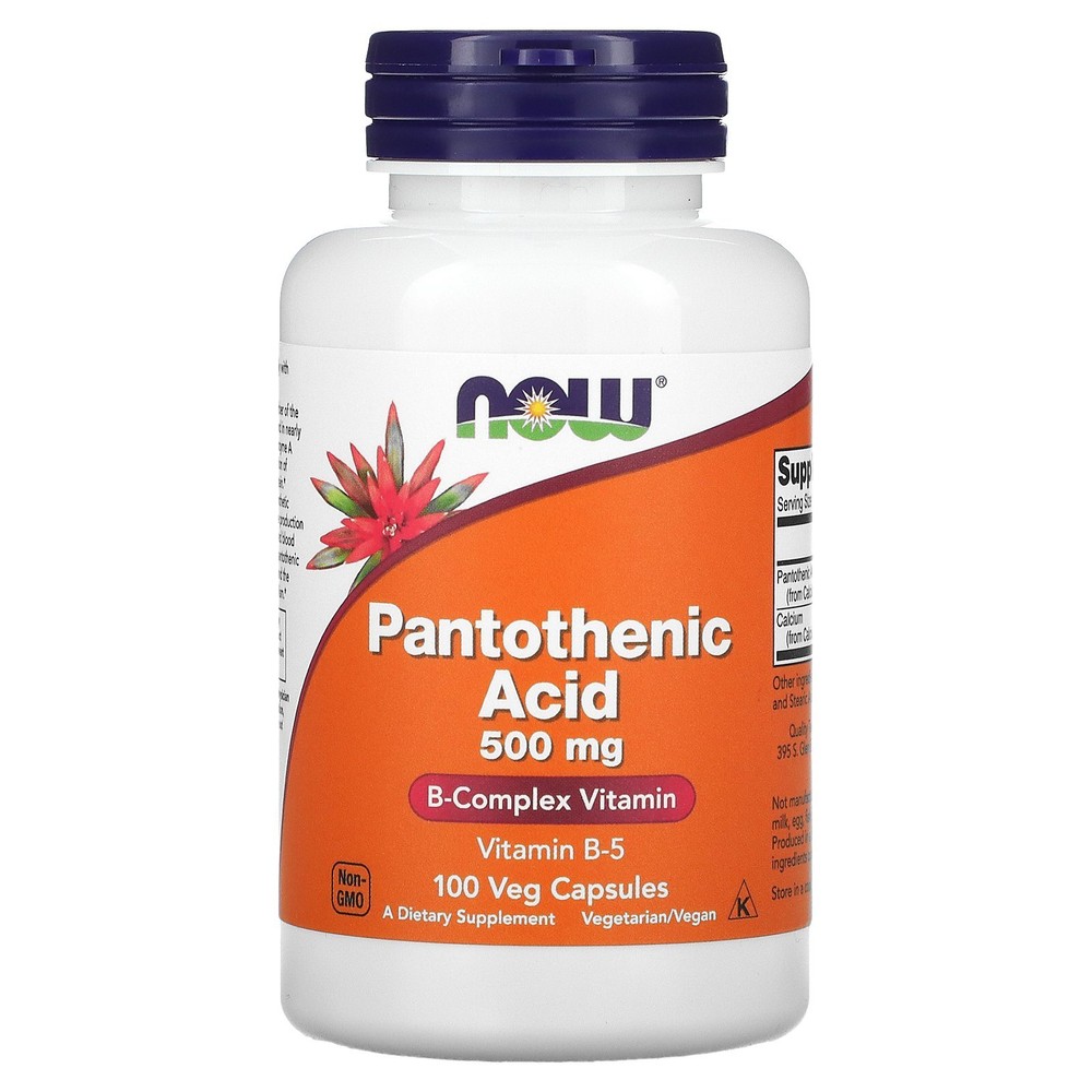 Pantothenic Acid, 500 mg, 100 Veg Capsules