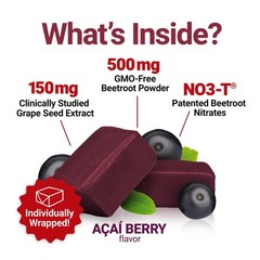 Force Factor Total Beets Blood Pressure 60 Count (Pack of 1), White Packaging