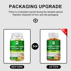 Vitamin B Complex 120 Capsules B1,B2,B3,B5,B6,B7,B9,B12, Immune Support Pills US