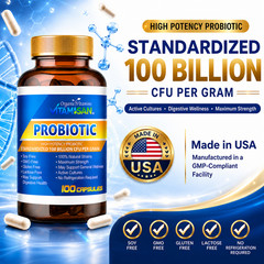 3 Pack Probiotic Supplement 100 Billion CFU Shelf Stable Digestive Health