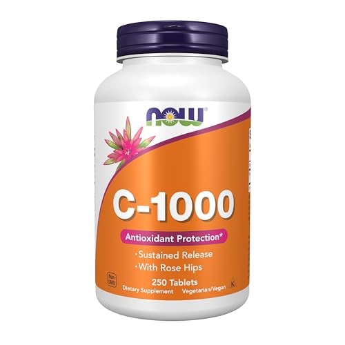 NOW C-1000 Vitamin C 250 Veg Capsules Immune System Support