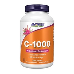 NOW C-1000 Vitamin C 250 Veg Capsules Immune System Support